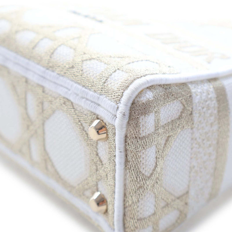 Mini Embroidered Canvas Cannage Lady D Lite - Image 9