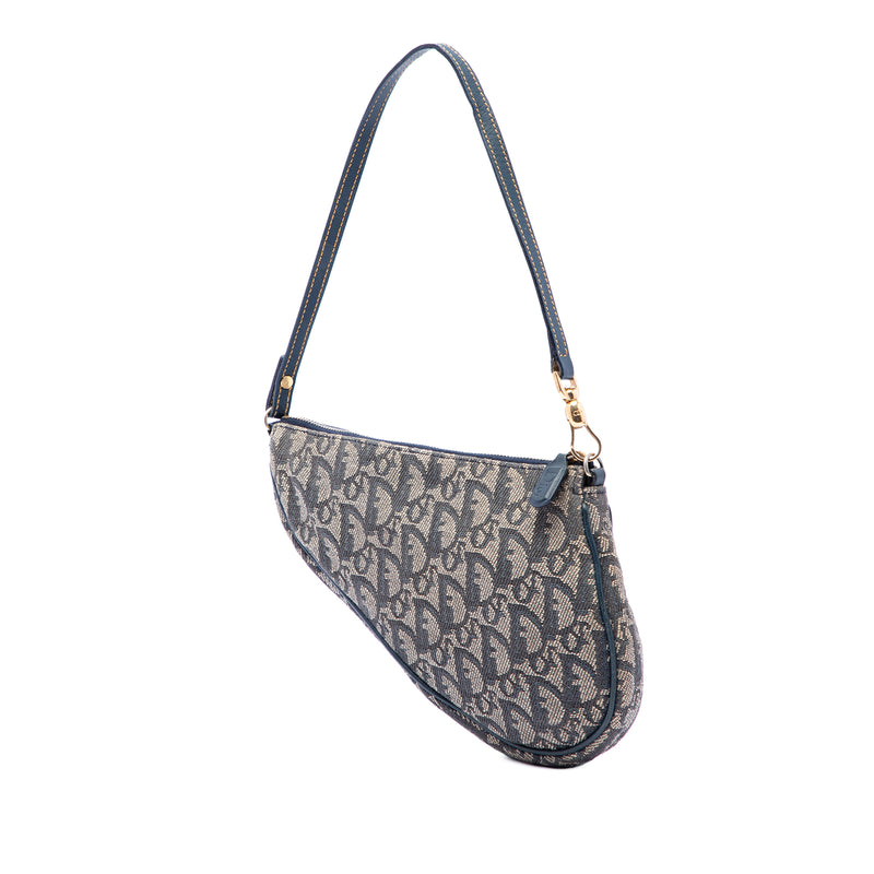 Mini Diorissimo Canvas Saddle Pochette - Image 2