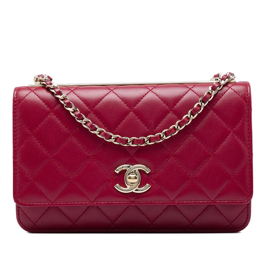 Quilted Lambskin Trendy CC Wallet On Chain - Image 1