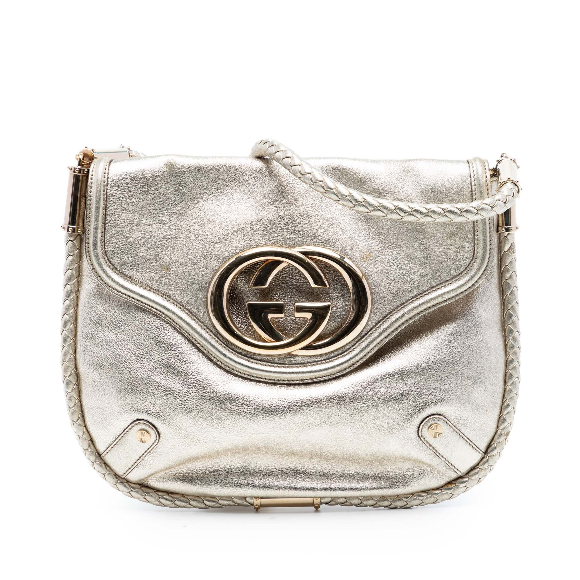 Medium Metallic Calfskin Britt Tassel Flap Shoulder Bag - Image 1