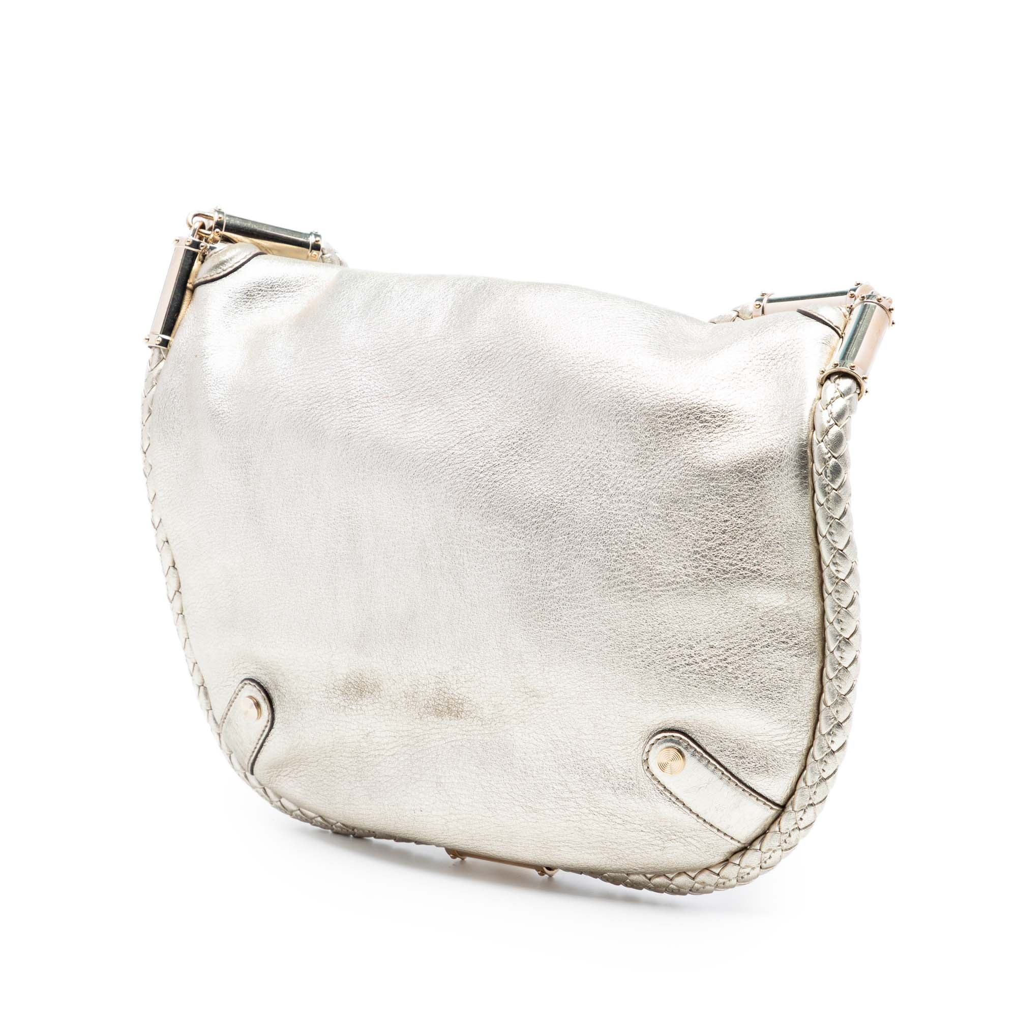 Medium Metallic Calfskin Britt Tassel Flap Shoulder Bag - Image 2
