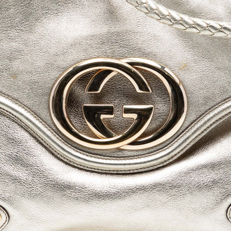 Medium Metallic Calfskin Britt Tassel Flap Shoulder Bag - Image 7