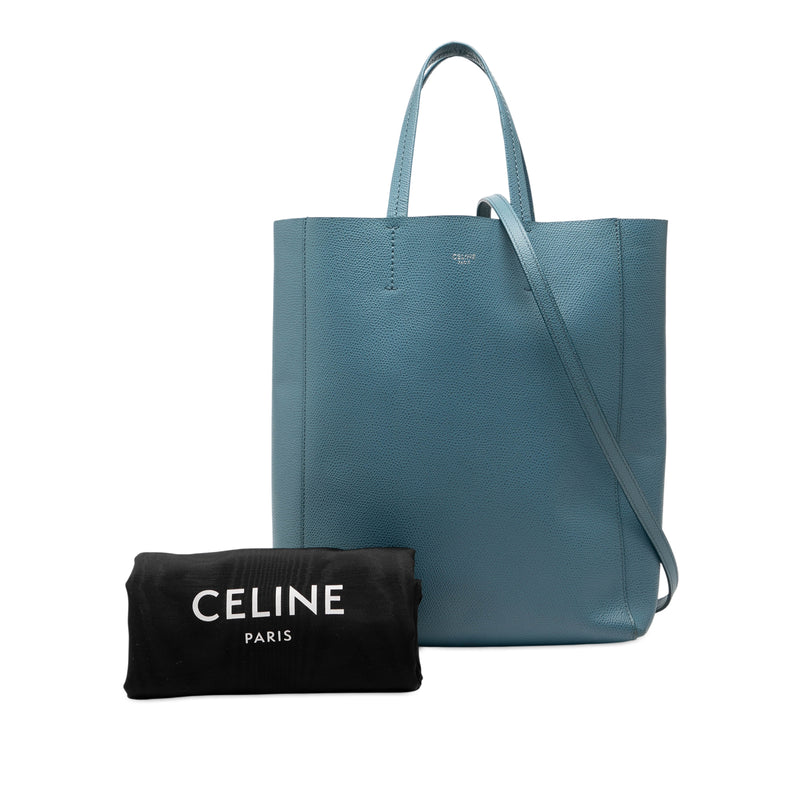 Small Grained Calfskin Vertical Cabas Satchel - Image 8