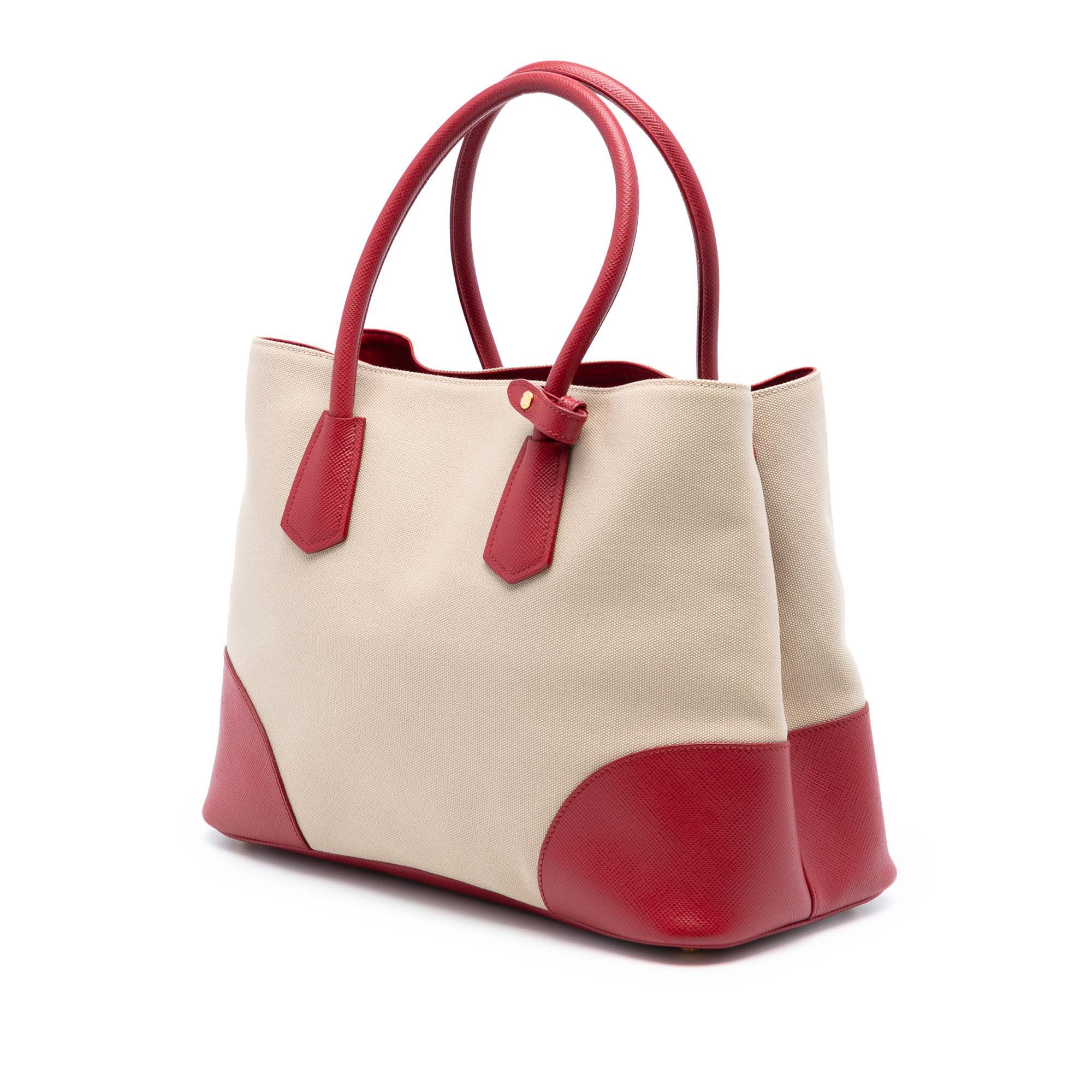 Large Canapa and Saffiano Double Satchel - Image 2