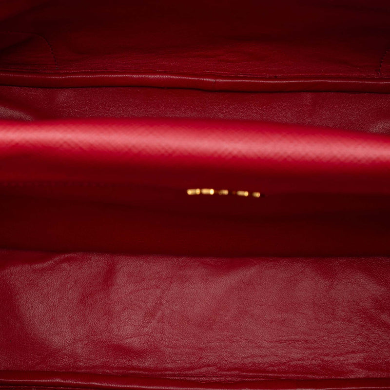 Large Canapa and Saffiano Double Satchel - Image 4