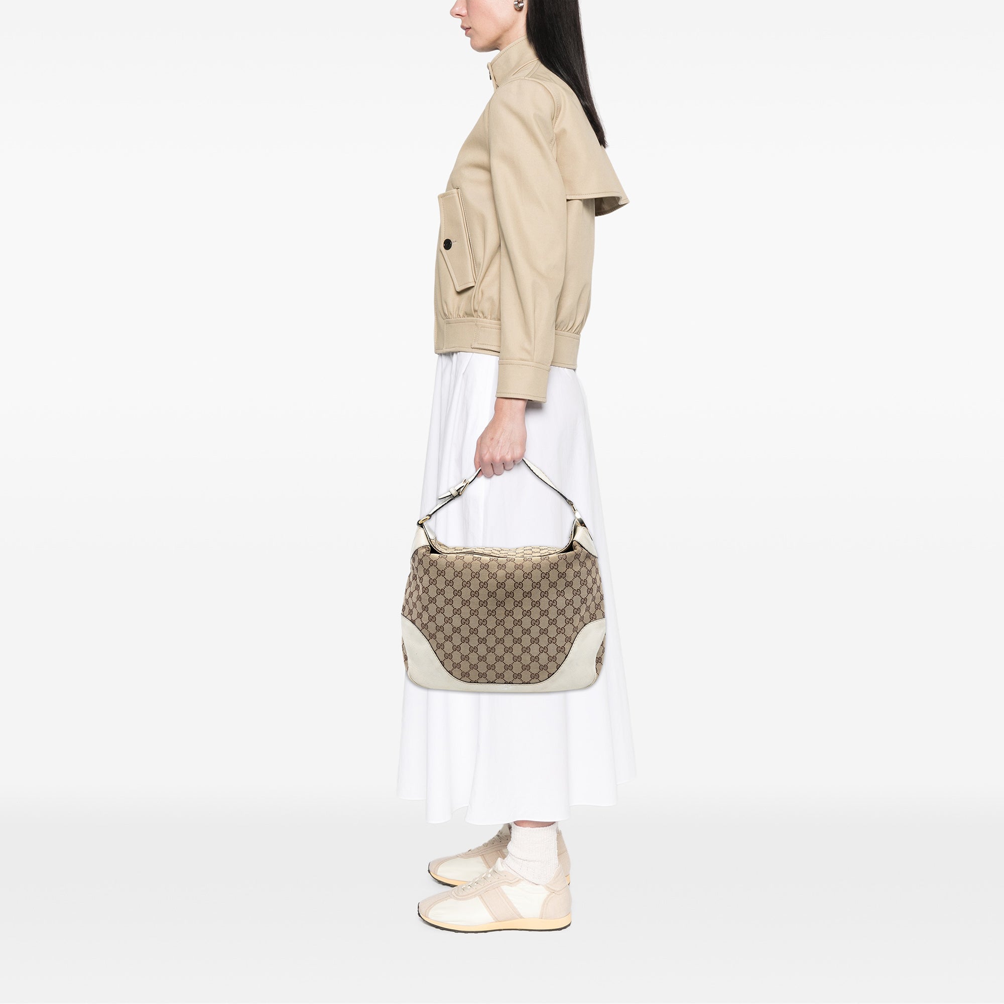GG Canvas Charlotte Hobo - Image 7