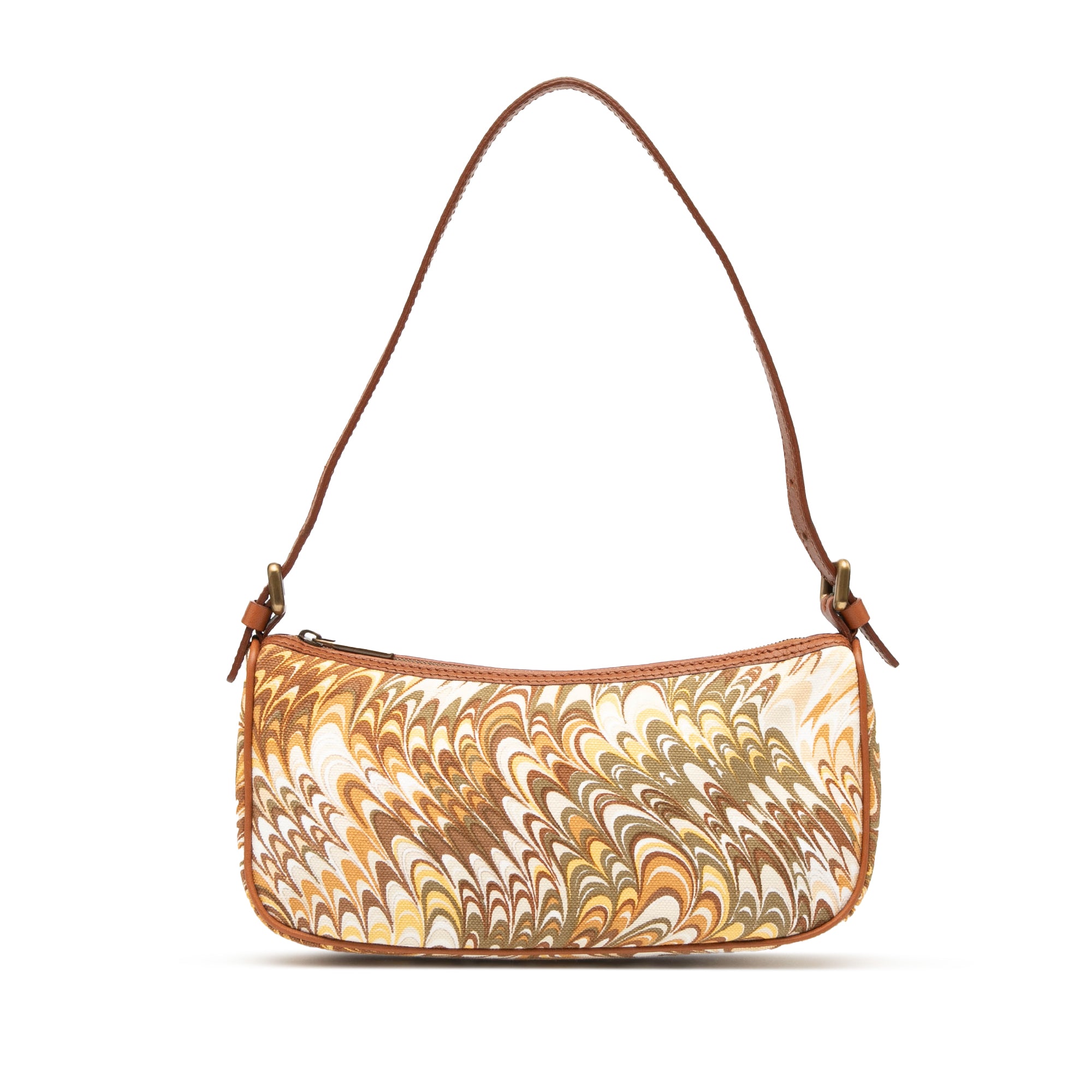 Printed Canvas Shoulder Bag - Image 1