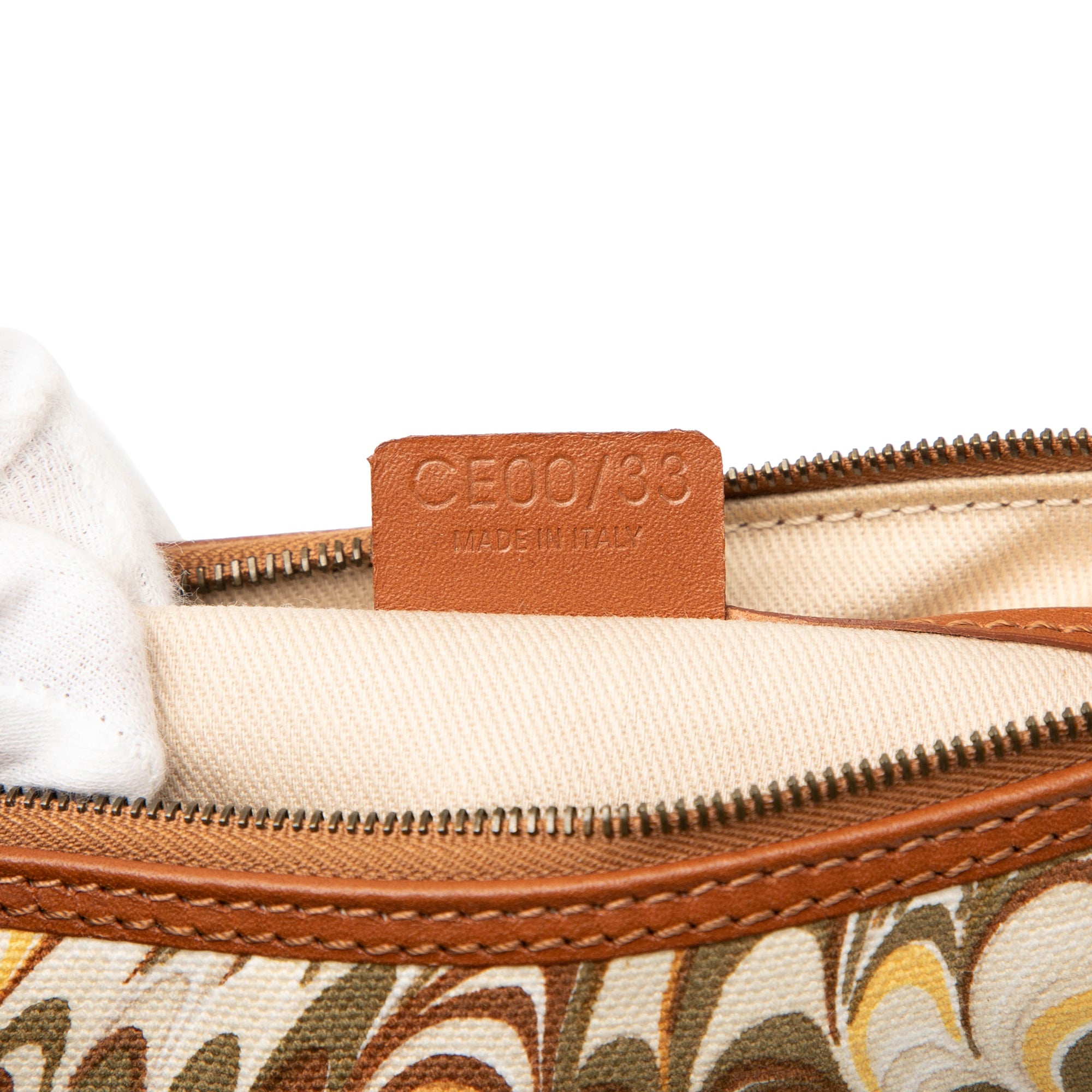 Printed Canvas Shoulder Bag - Image 6