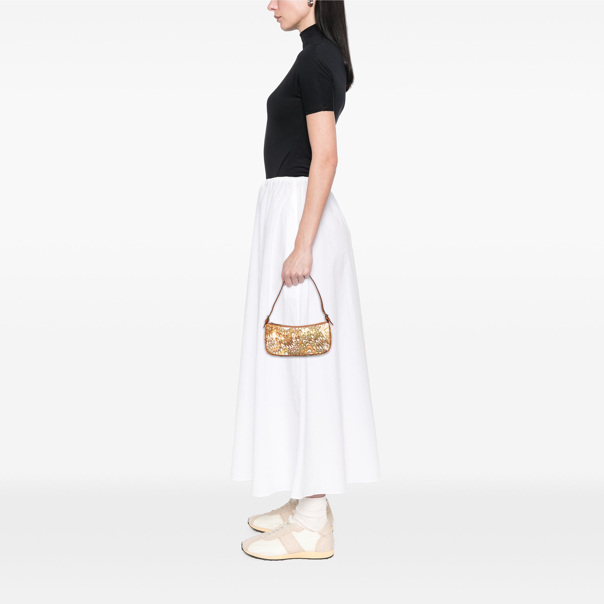 Printed Canvas Shoulder Bag - Image 7