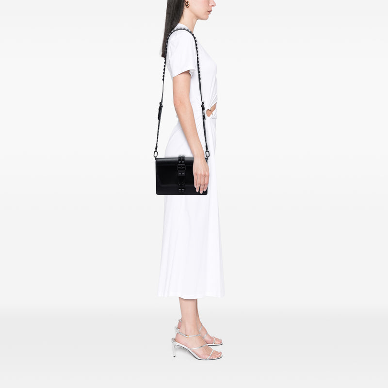 Saffiano Trimmed Studded City Calf Elektra Crossbody - Image 6