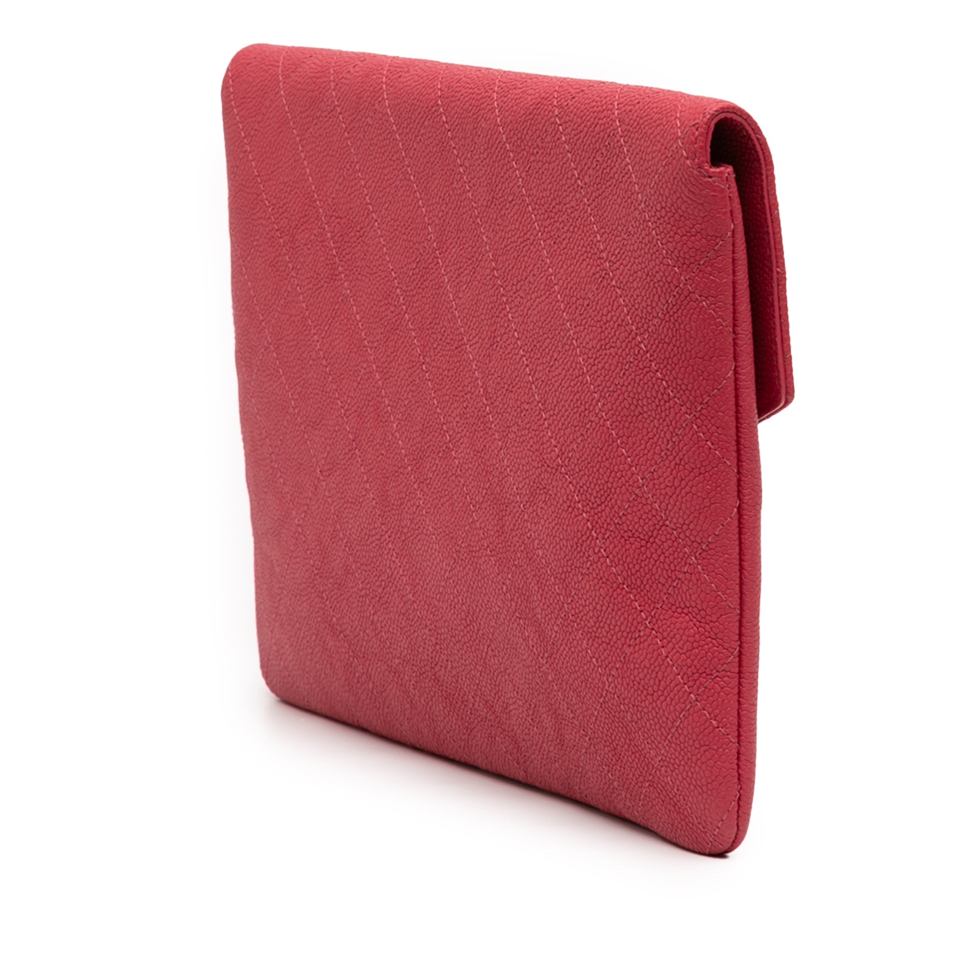 Paris Cuba Quilted Caviar Thread Around Envelope Clutch - Image 2