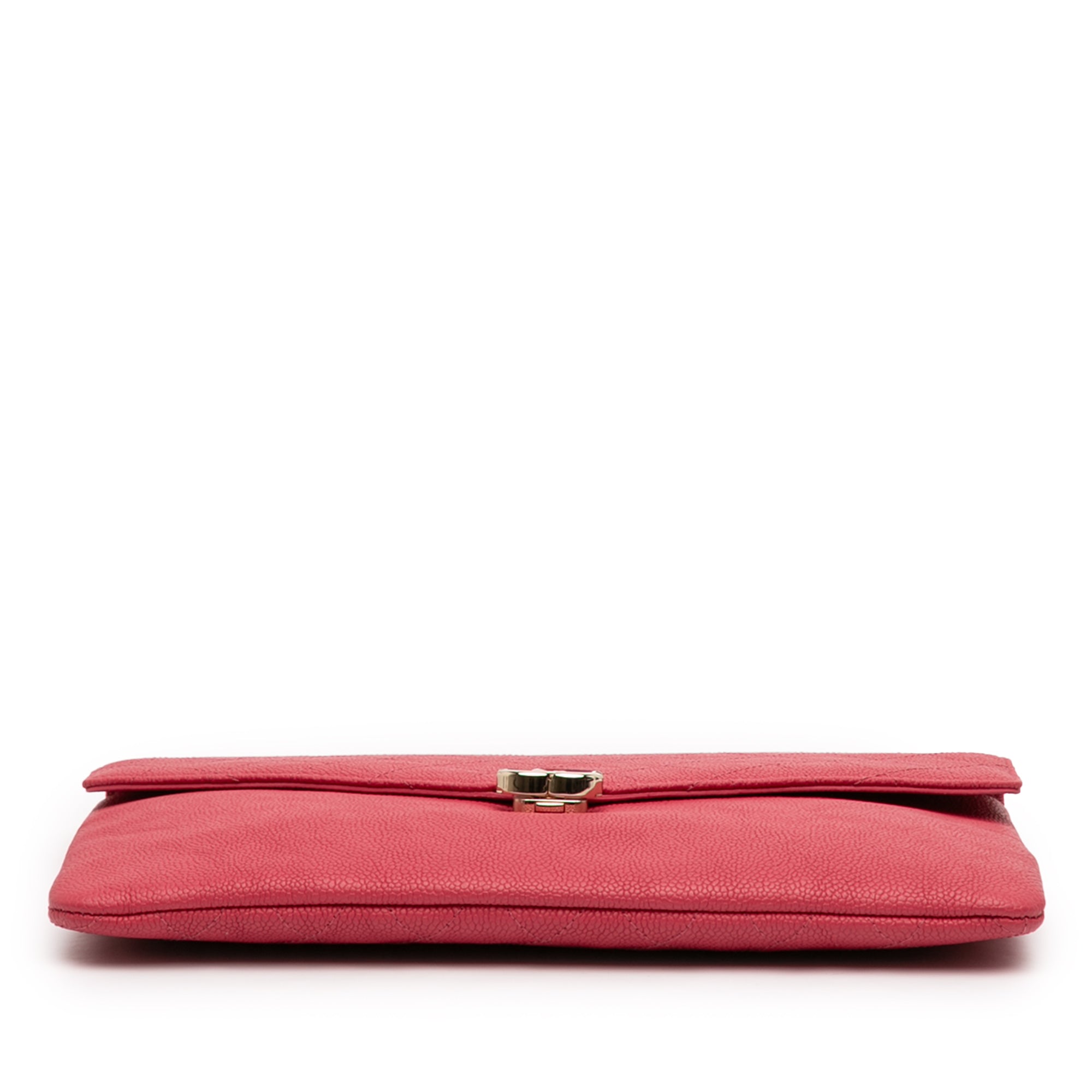 Paris Cuba Quilted Caviar Thread Around Envelope Clutch - Image 3