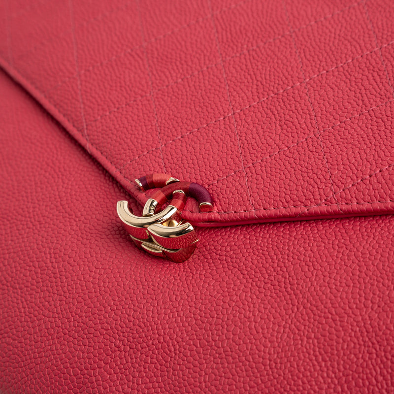 Paris Cuba Quilted Caviar Thread Around Envelope Clutch - Image 9