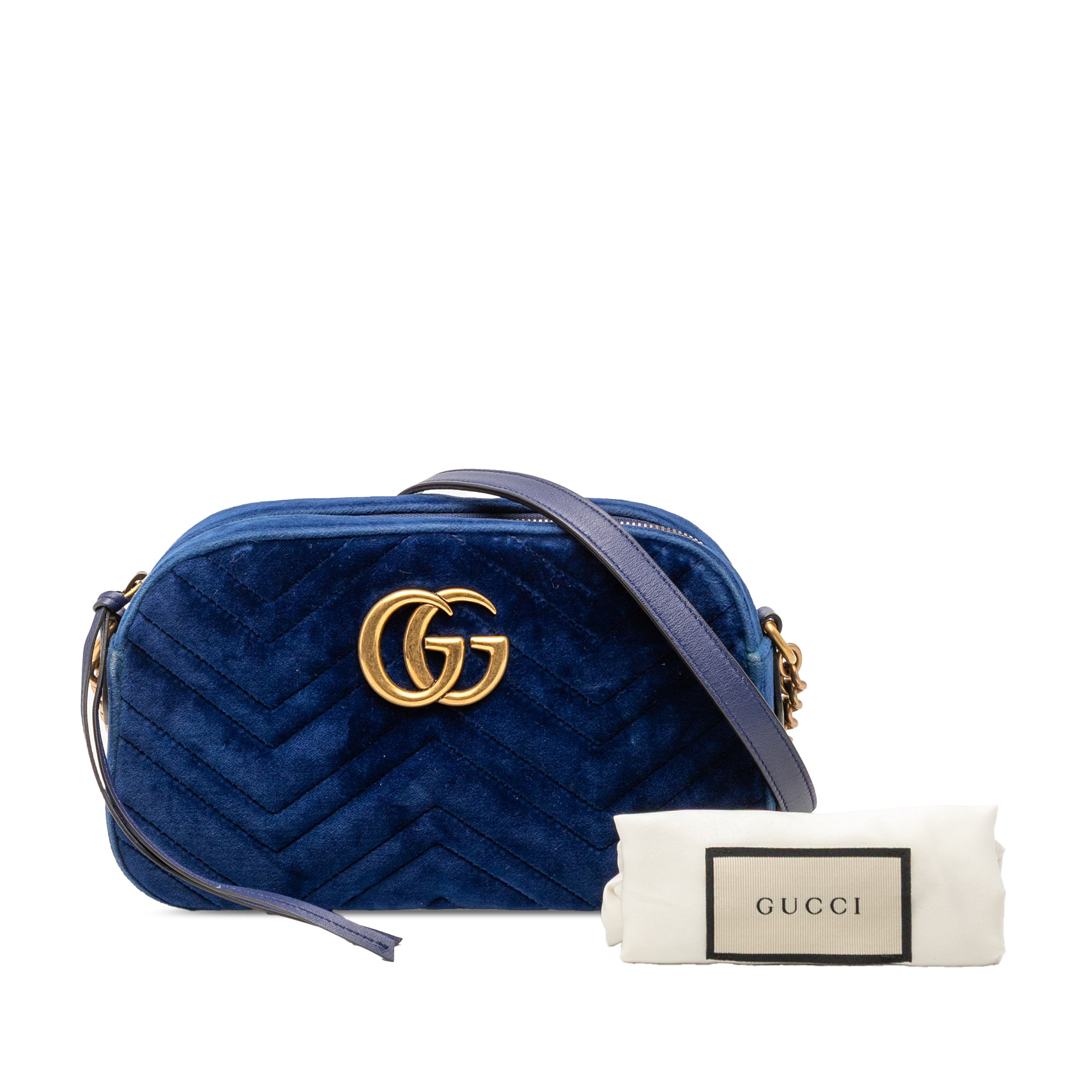 Small GG Marmont Matelasse Velvet Crossbody - Image 10