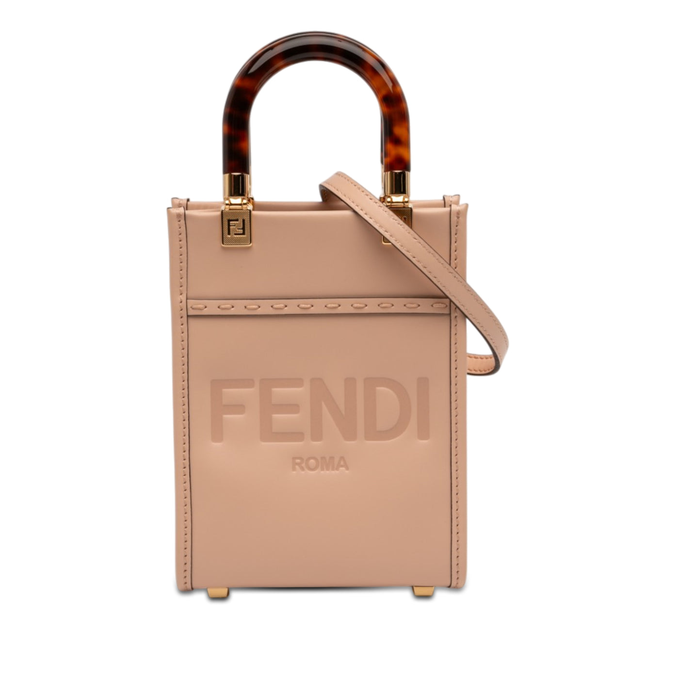 Mini Leather Sunshine Shopper Tote - Image 1