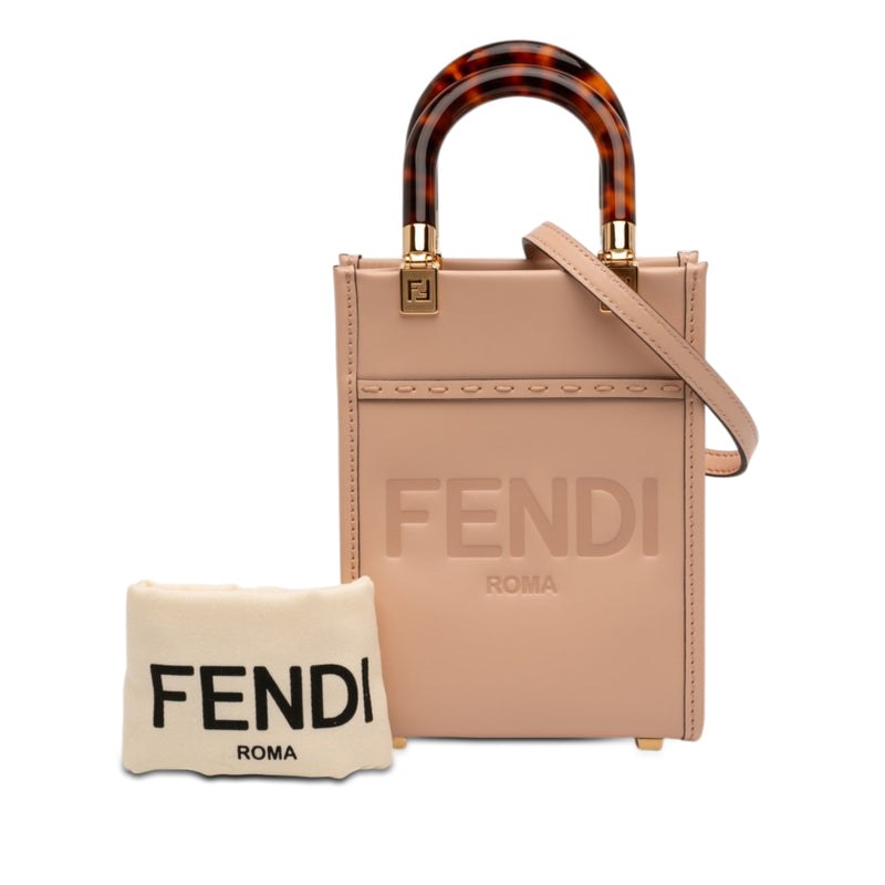 Mini Leather Sunshine Shopper Tote - Image 10
