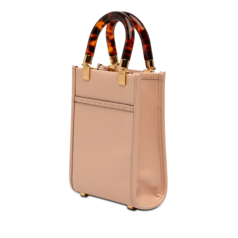 Mini Leather Sunshine Shopper Tote - Image 2