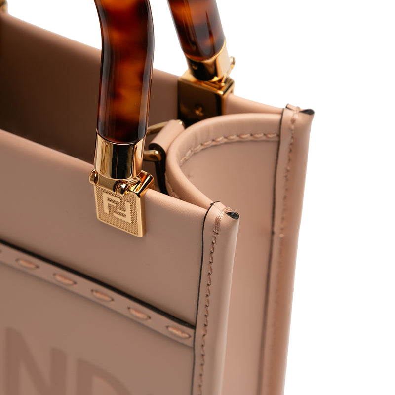 Mini Leather Sunshine Shopper Tote - Image 7