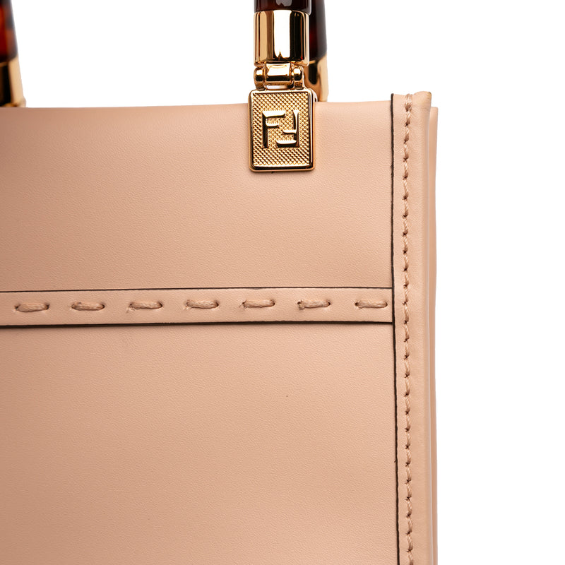 Mini Leather Sunshine Shopper Tote - Image 8