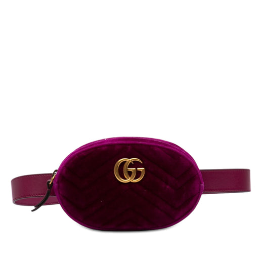 GG Marmont Matelasse Velvet Belt Bag - Image 1