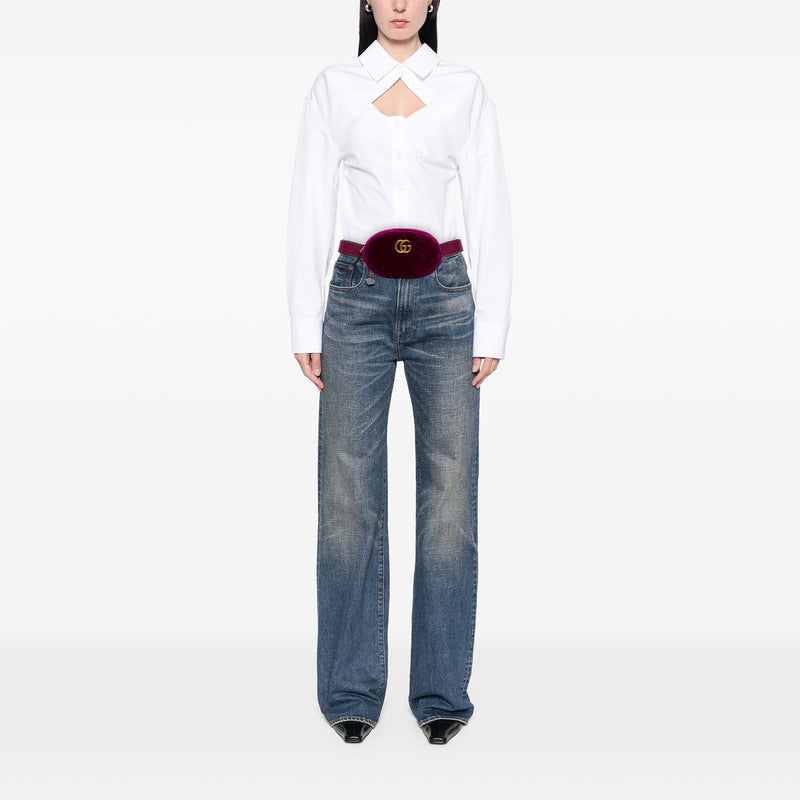 GG Marmont Matelasse Velvet Belt Bag - Image 6