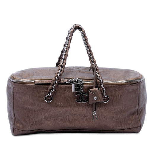 Metallic Deerskin CC Luxe Ligne Bowler Bag - Image 1