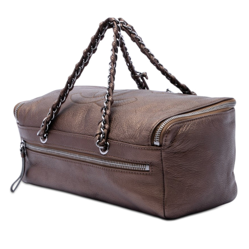 Metallic Deerskin CC Luxe Ligne Bowler Bag - Image 2