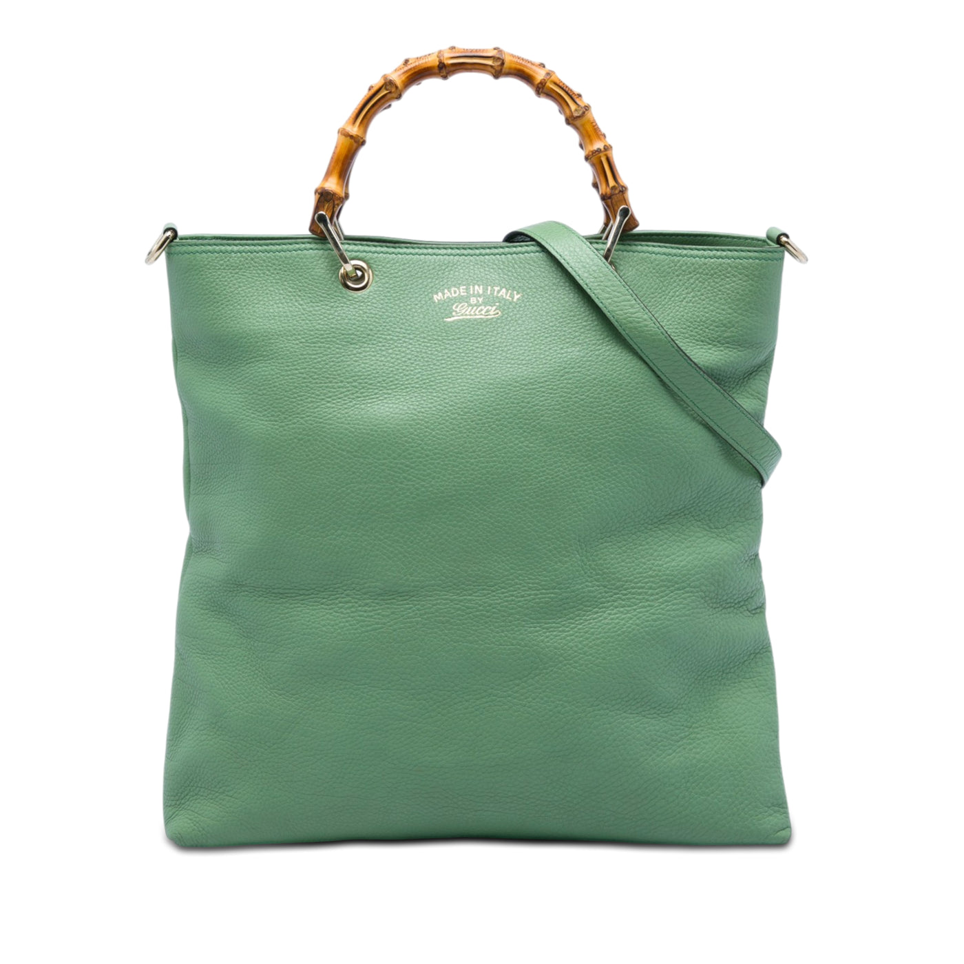 Tall Calfskin Bamboo Shopper Tote - Image 1