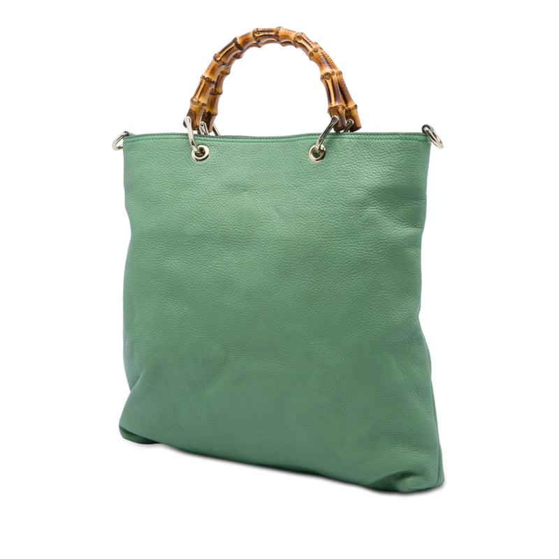Tall Calfskin Bamboo Shopper Tote - Image 2