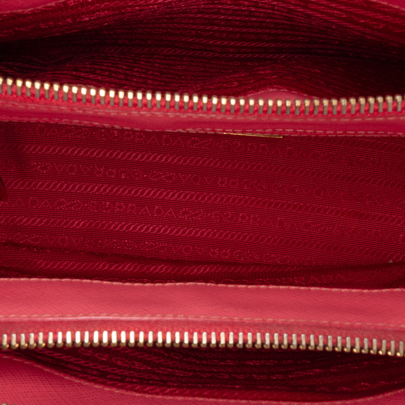 Mini Saffiano Lux Galleria Double Zip Satchel - Image 4