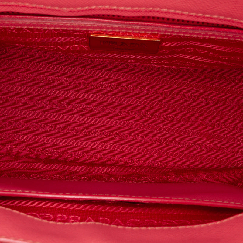 Mini Saffiano Lux Galleria Double Zip Satchel - Image 5