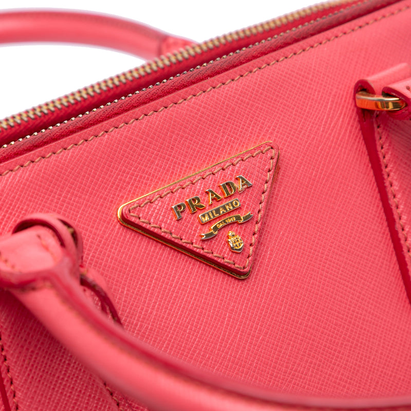 Mini Saffiano Lux Galleria Double Zip Satchel - Image 6