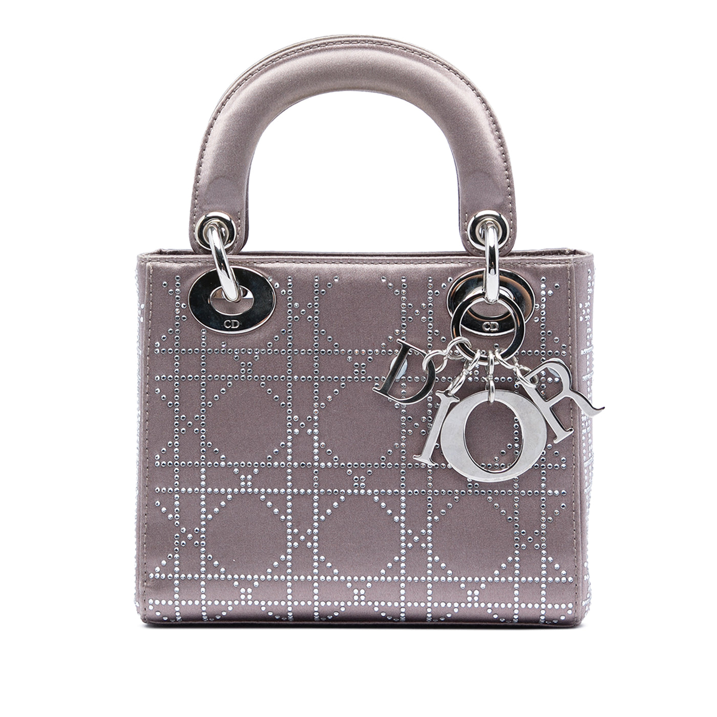 Mini Satin Cannage Crystal Embellished Lady Dior - Image 1