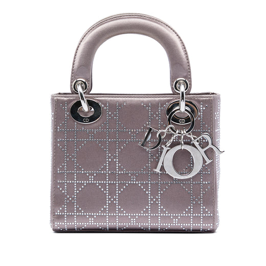 Mini Satin Cannage Crystal Embellished Lady Dior - Image 1