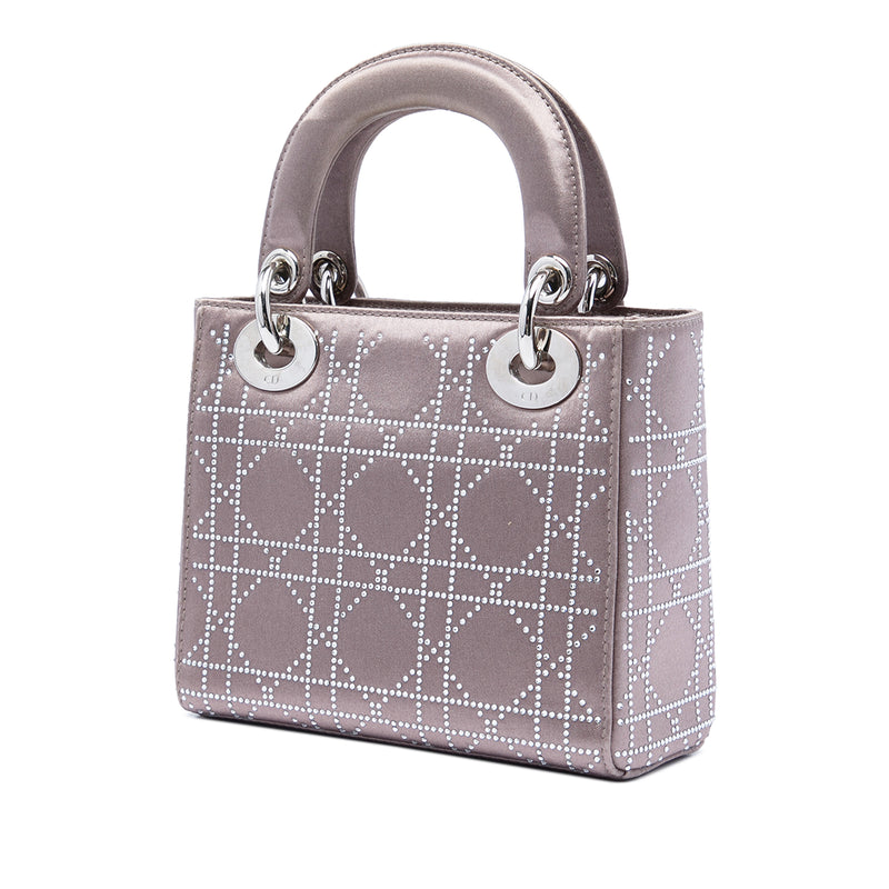 Mini Satin Cannage Crystal Embellished Lady Dior - Image 2