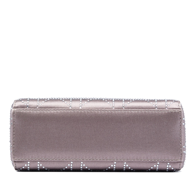 Mini Satin Cannage Crystal Embellished Lady Dior - Image 3