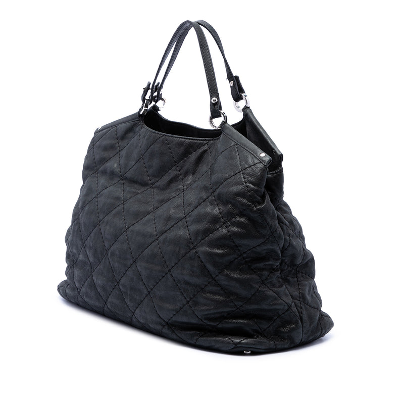 Large CC Quilted Iridescent Calfskin Sea Hit Tote - Image 2