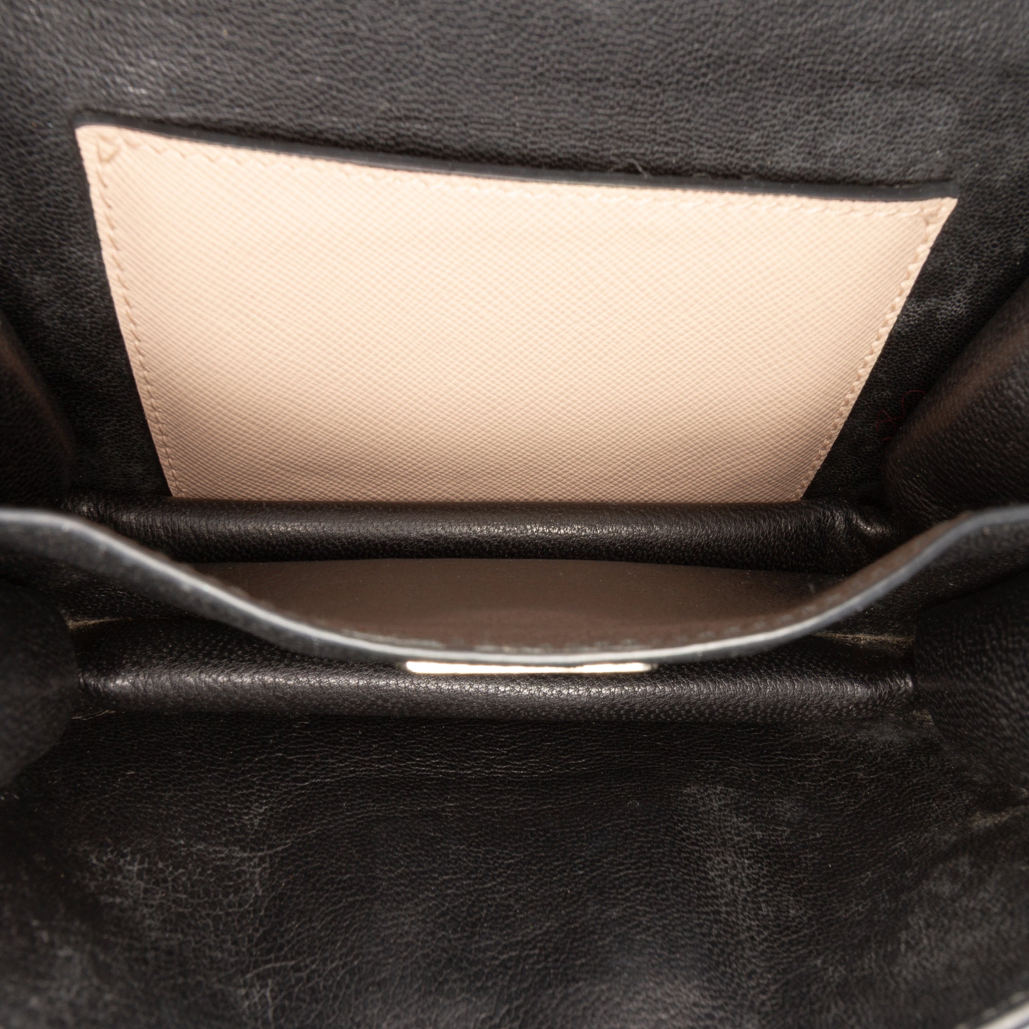 Mini Saffiano Lux Sound Lock Satchel - Image 4