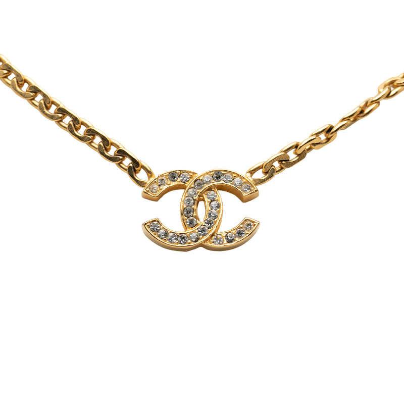 CC Gold Plated Strass Pendant Necklace - Image 2
