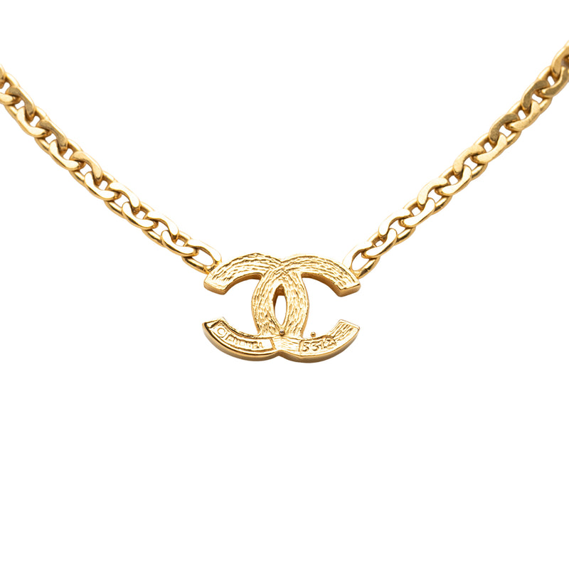 CC Gold Plated Strass Pendant Necklace - Image 3