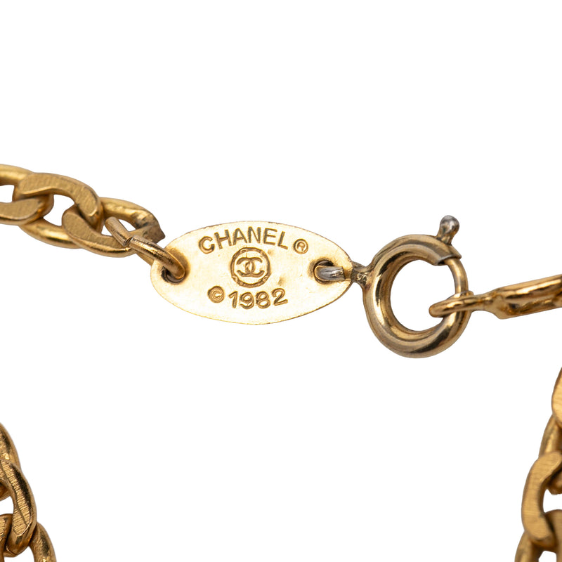 CC Gold Plated Strass Pendant Necklace - Image 4