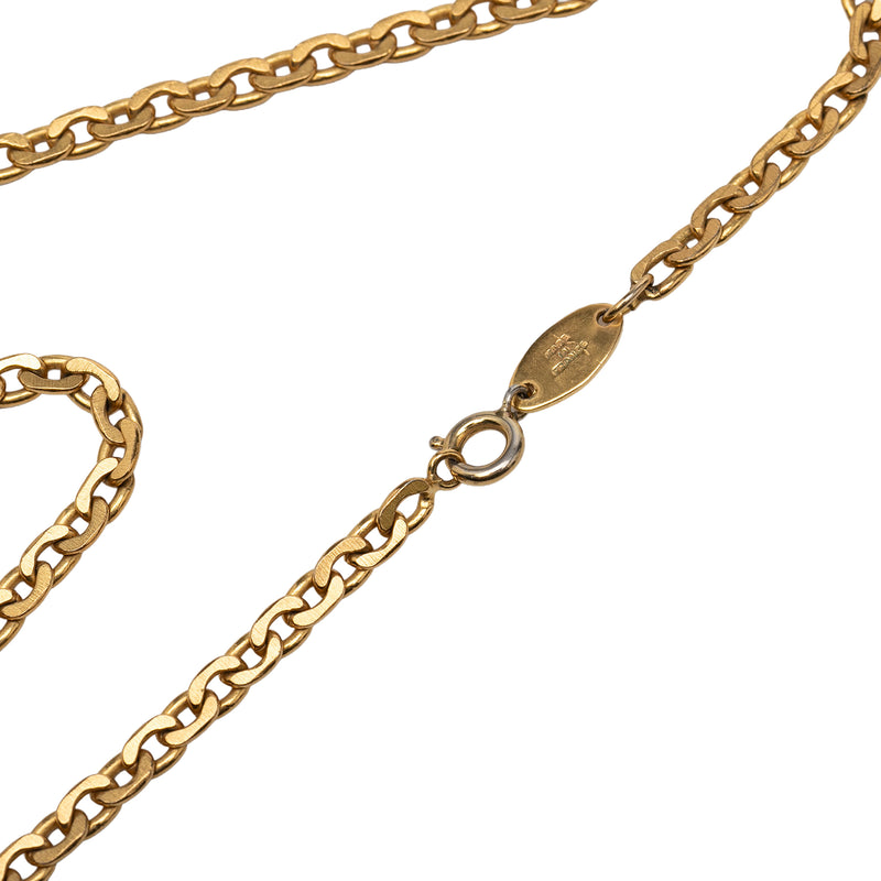 CC Gold Plated Strass Pendant Necklace - Image 6