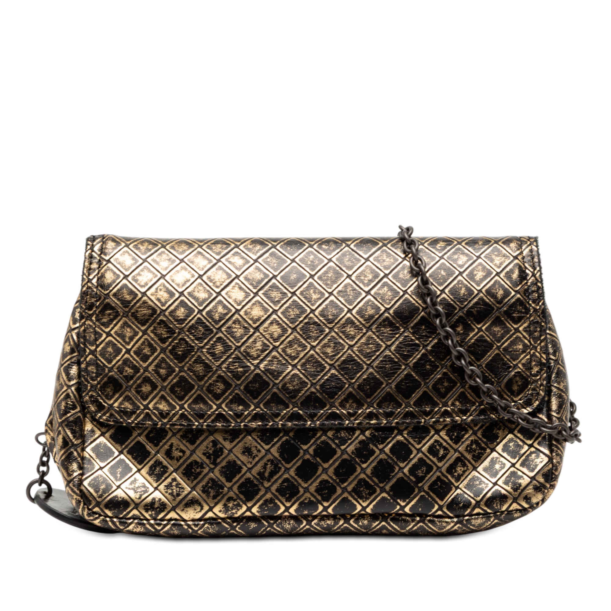 Metallic Calfskin Intrecciomirage Chain Flap Crossbody - Image 1