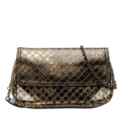 Metallic Calfskin Intrecciomirage Chain Flap Crossbody - Image 1