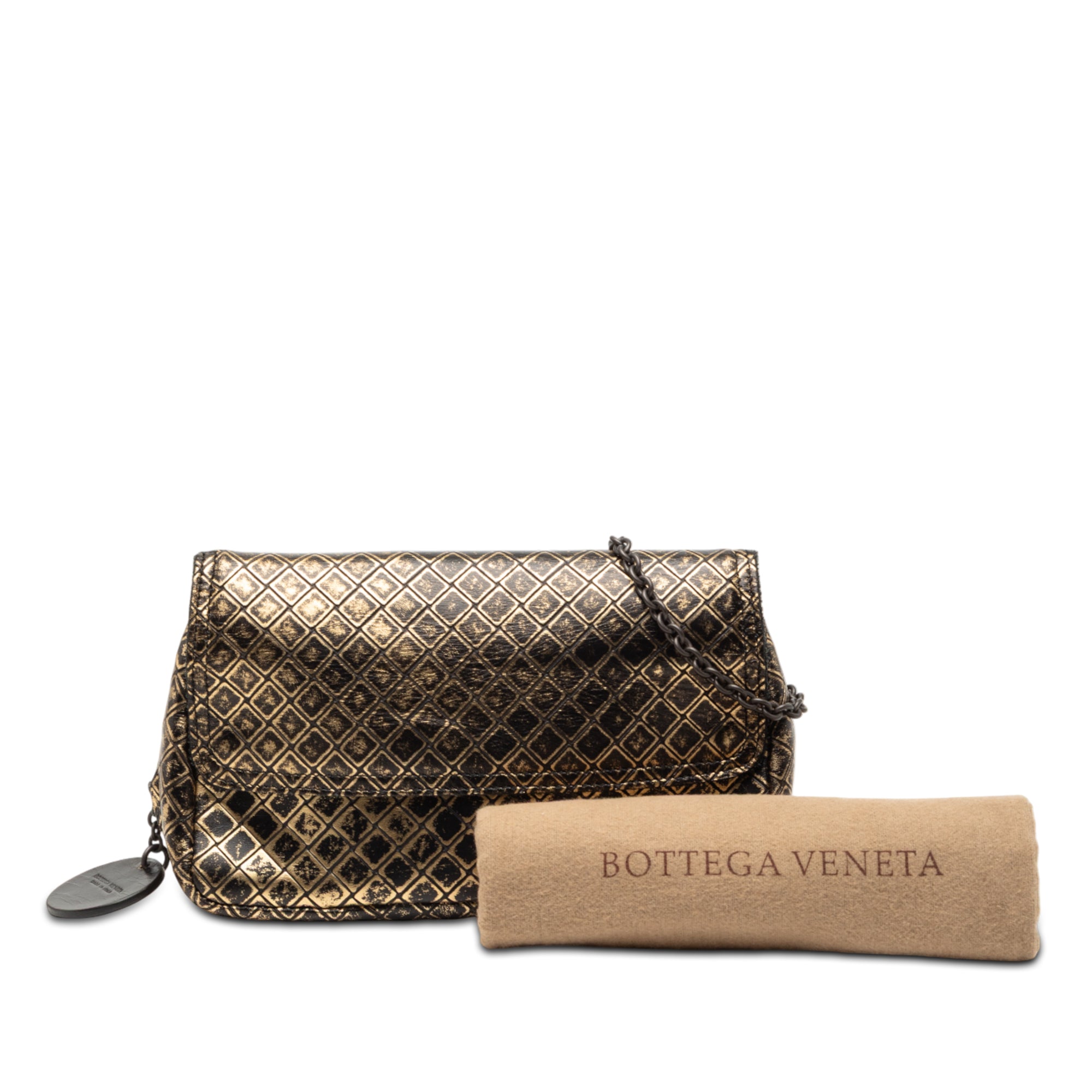 Metallic Calfskin Intrecciomirage Chain Flap Crossbody - Image 8