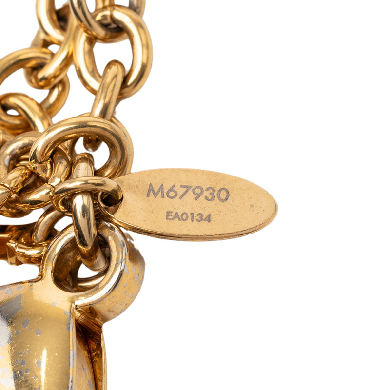 Gold Plated Monogram Ivy Flower Bag Charm - Image 5