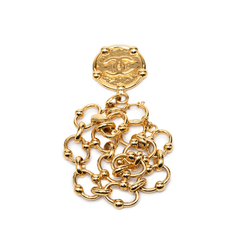 CC Gold Plated Medallion Wide Link Bracelet - Image 3