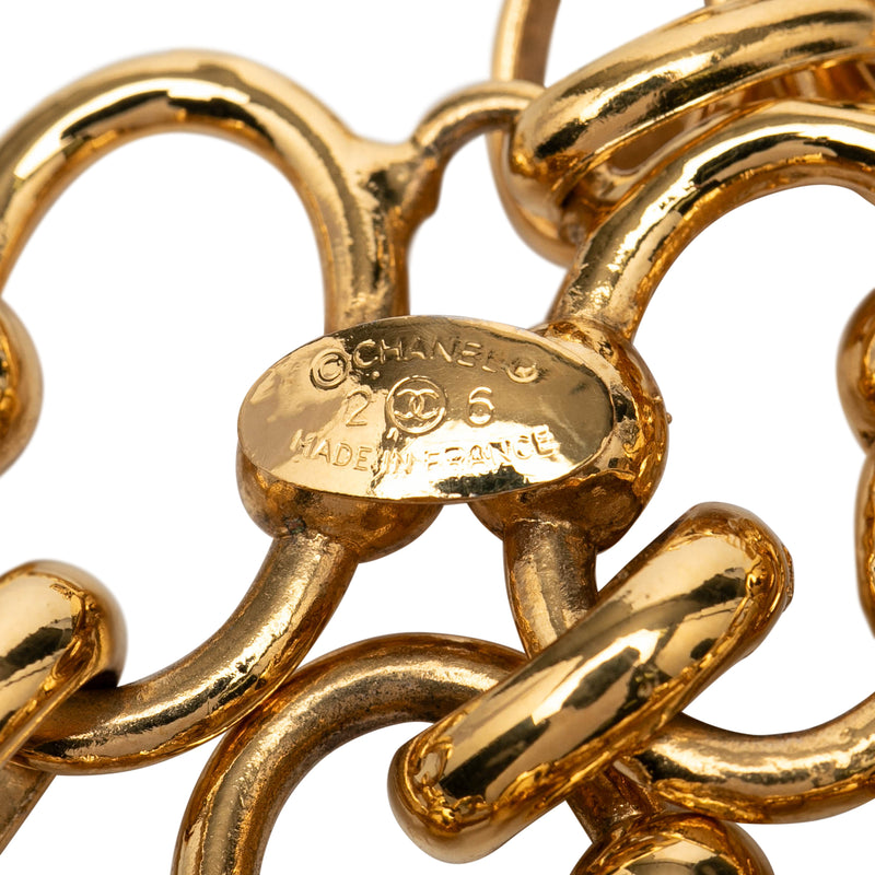 CC Gold Plated Medallion Wide Link Bracelet - Image 4
