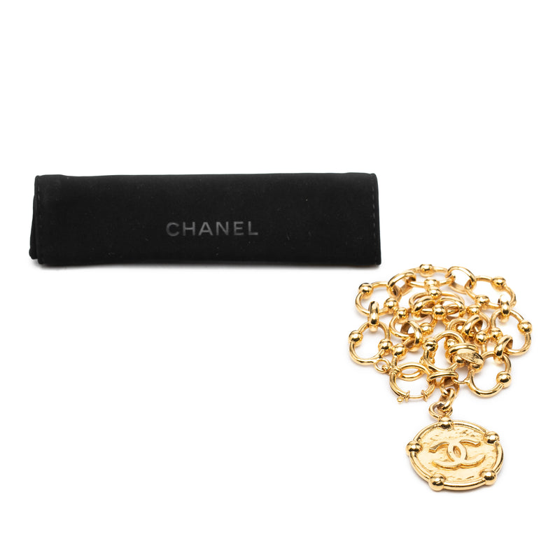 CC Gold Plated Medallion Wide Link Bracelet - Image 5
