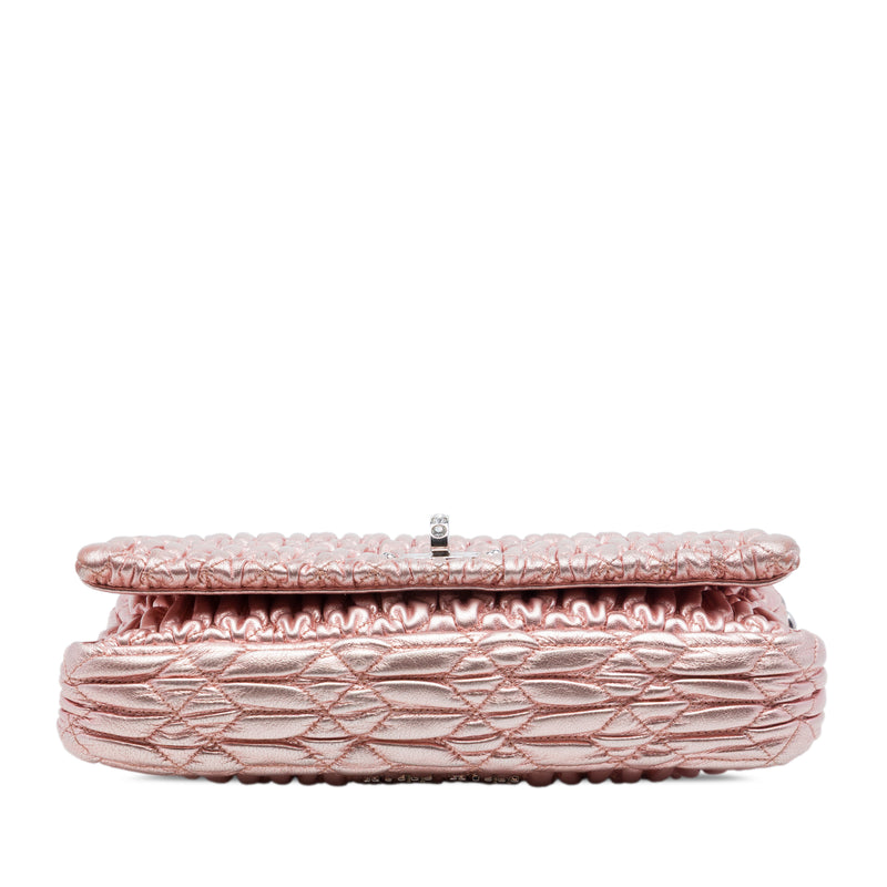 Matelasse Metallic Nappa Crystal Chain Satchel - Image 3